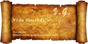 Vida Gusztáv névjegykártya